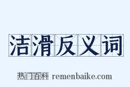 洁滑反义词是什么意思的图片